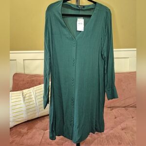Madewell Deep Green Button-Down Blouse